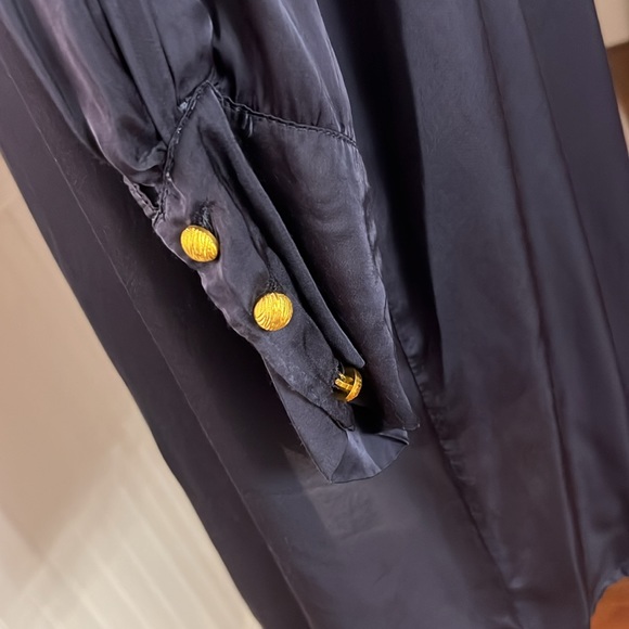 Sofia navy three-quarter length sleeve mini dress - Picture 4 of 8